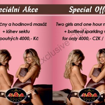 Special Offer - Two girls + one hour massage + bottle of sparkling wine - foto č. 1