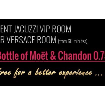 Gift: Bottle of Moët & Chandon to VIP Jacuzzi or Versace room from 60 minutes - foto č. 1